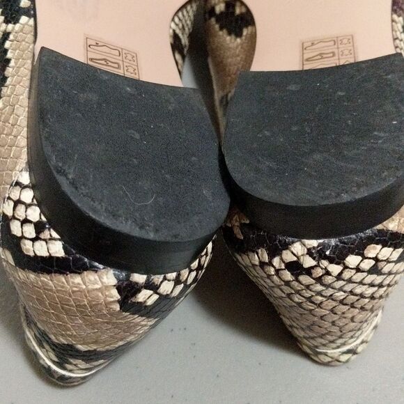 J. Crew Cecile AQ136 Smoking loafer leather reptile embossed size 9 - Picture 9 of 12